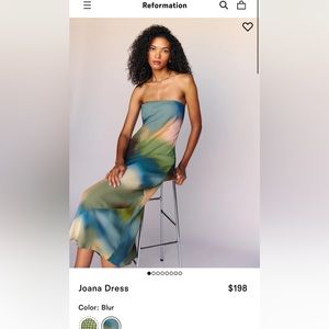 Reformation Joana Dress in Blur Size M